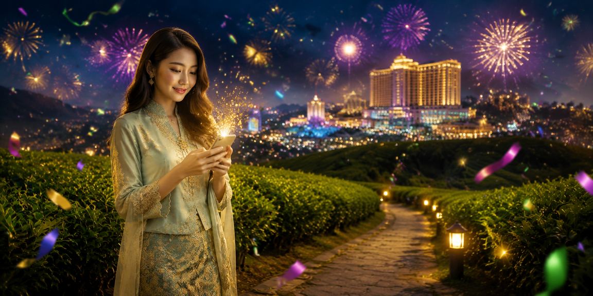 Pemain di Genting Highlands menggunakan sp500 melalui telefon mudah alih semasa Hari Raya